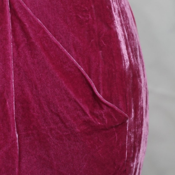 Racheal Roy Velvet Fuchsia Dress (0) - Picture 3 of 9